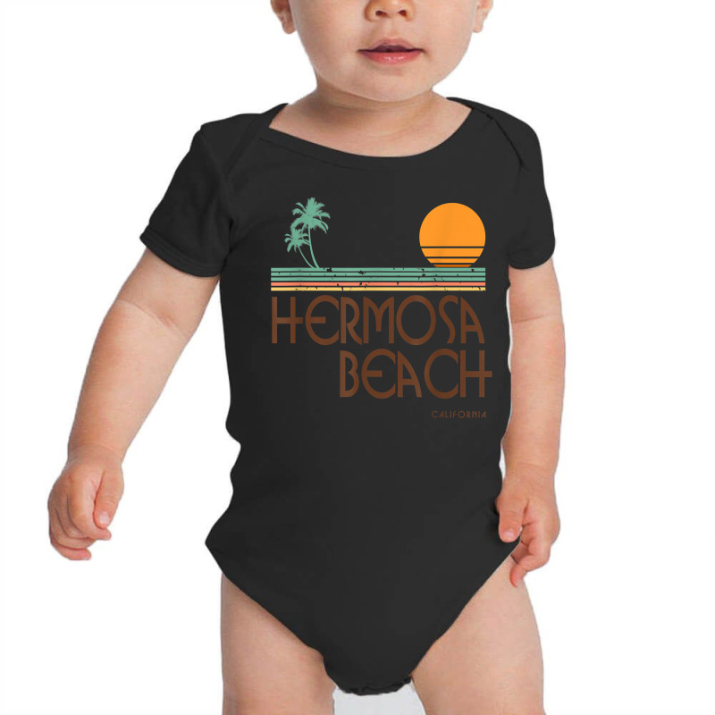 Hermosa Beach California Surf Light T Shirt Baby Bodysuit by adam.troare | Artistshot