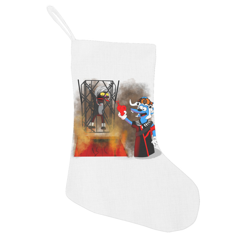 Itchy And Scratchy And The Temple Of Doom   Grey Holiday Stocking | Artistshot