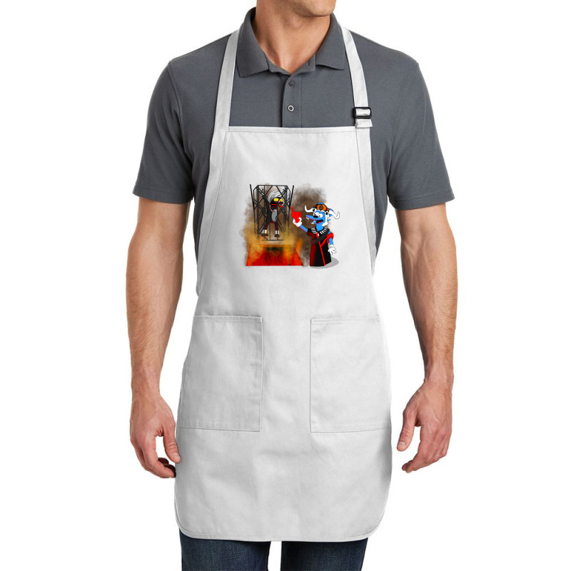 Itchy And Scratchy And The Temple Of Doom   Grey Full-length Apron | Artistshot