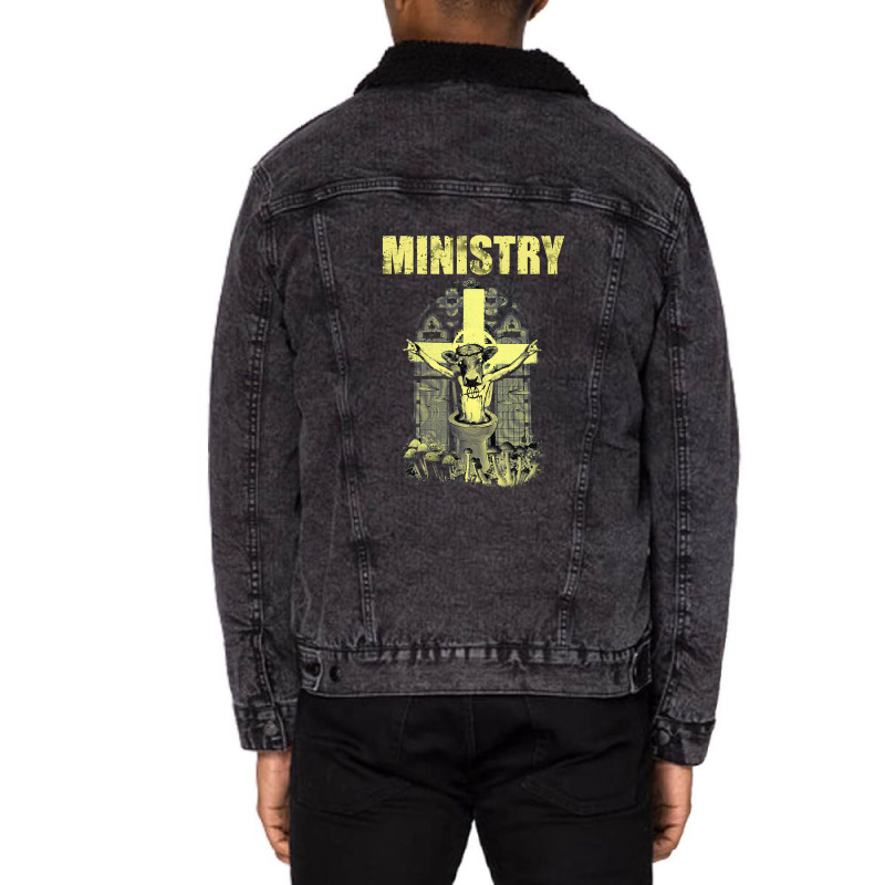 Ministry – Holy Cow 1 Unisex Sherpa-lined Denim Jacket | Artistshot