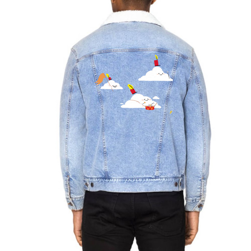 Parade Of Clouds Nostalgia Unisex Sherpa-Lined Denim Jacket by strosesimonsf | Artistshot