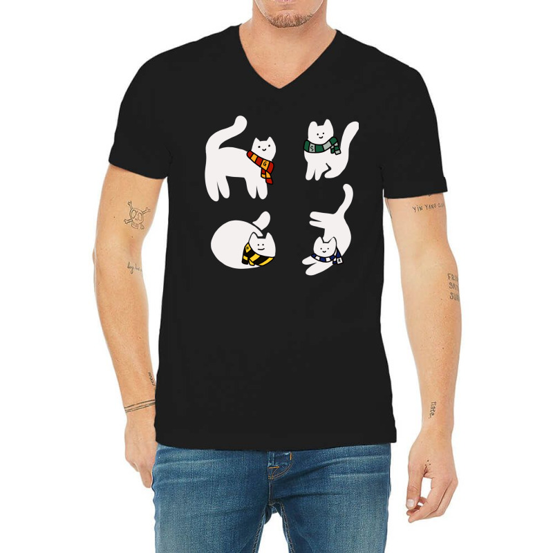 Pawwter Cats! 37 V-Neck Tee by quillhaileyv | Artistshot