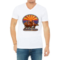 Team Roping Capital Of The World Wickenburg Arizon V-neck Tee | Artistshot