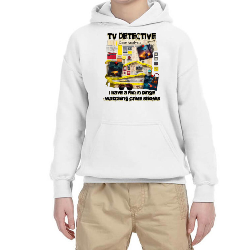 Tv Detective Cute True Crime Investigation Junkie Youth Hoodie by africaka | Artistshot