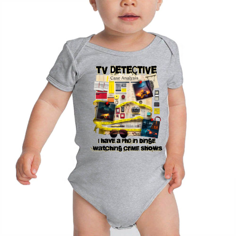 Tv Detective Cute True Crime Investigation Junkie Baby Bodysuit by africaka | Artistshot