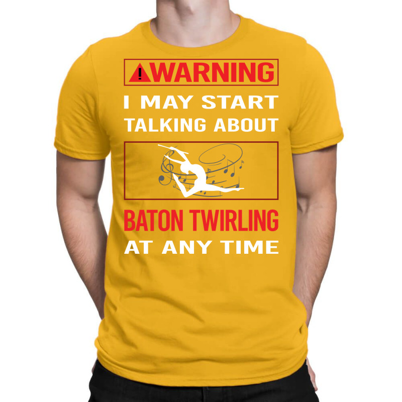 Red Warning Baton Twirling Twirl Twirler Trending T-Shirt by strosesimonsf | Artistshot