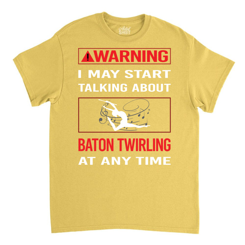 Red Warning Baton Twirling Twirl Twirler Trending Classic T-shirt by strosesimonsf | Artistshot