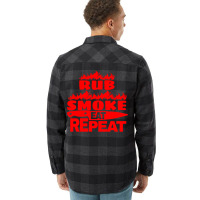 Womens Bbq Gift Print Mens Grilling Rub Smoke Eat Flannel Shirt | Artistshot