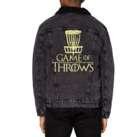 Game Of Throws Funny Disc Golf Gift Unisex Sherpa-lined Denim Jacket | Artistshot