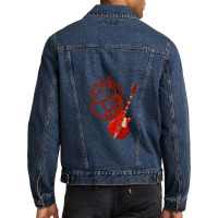 Dog Playing Guitar Men Denim Jacket | Artistshot