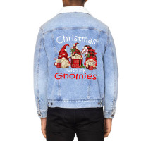 Gnome Buffalo Plaid Red Family Christmas For Women Unisex Sherpa-lined Denim Jacket | Artistshot