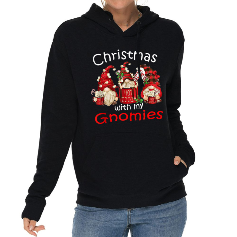 Gnome Buffalo Plaid Red Family Christmas For Women Lightweight Hoodie | Artistshot