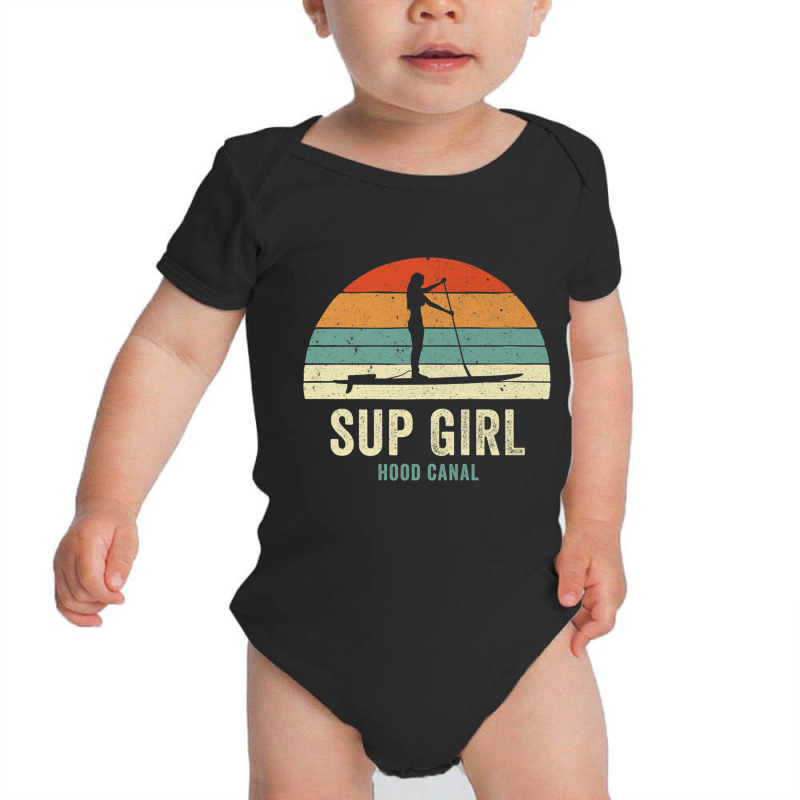 Hood Canal Woman On Sup Girl Retro Vintage Style P Baby Bodysuit | Artistshot