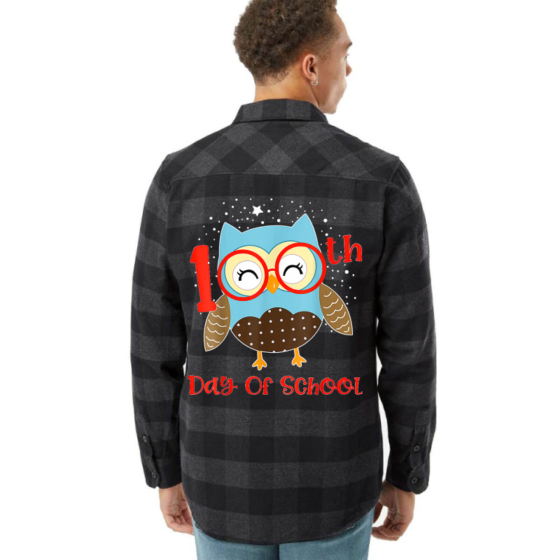 Cute Owl 100th Day Of School 100 Days Smarter Tee Flannel Shirt | Artistshot