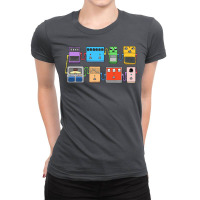 Guitar Pedals Recording Studio Engineer Guitarist Ladies Fitted T-shirt | Artistshot