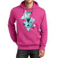 Geometric Triangle Compilation In Teal Unisex Hoodie | Artistshot