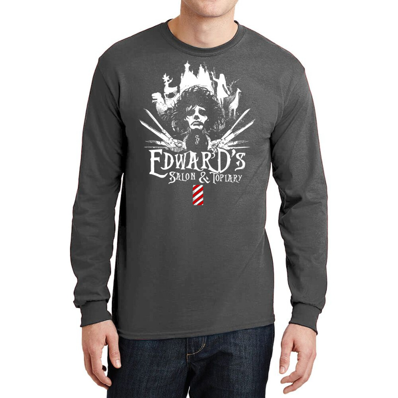 Edward's Salon And Topiary   Edward Scissorhands Long Sleeve Shirts by filesphomp | Artistshot