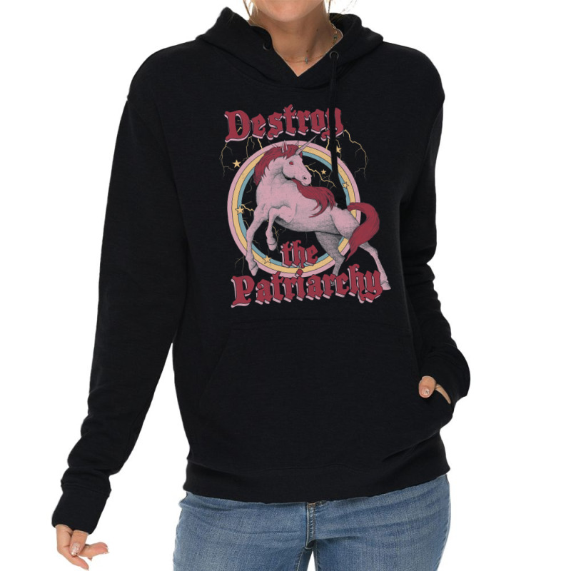 Destroy The Patriarchy Lightweight Hoodie | Artistshot