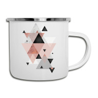 Geometric Compilation In Rose Gold And Blush Pink Camper Cup | Artistshot