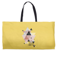 Geometric Compilation In Rose Gold And Blush Pink Weekender Totes | Artistshot