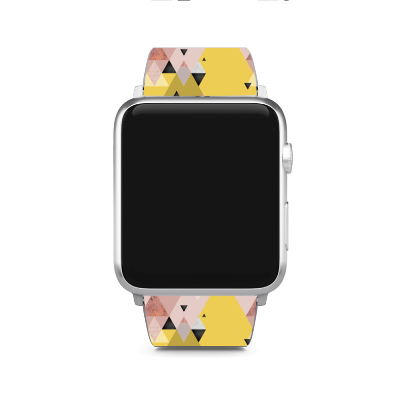 Geometric Compilation In Rose Gold And Blush Pink Apple Watch Band | Artistshot