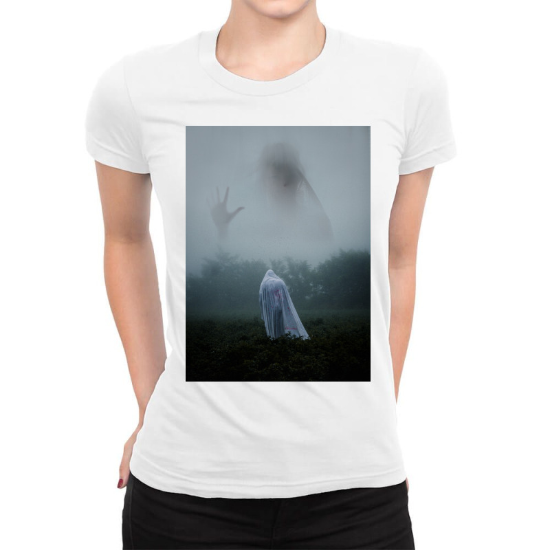 Ghost Ladies Fitted T-Shirt by omerpsd | Artistshot