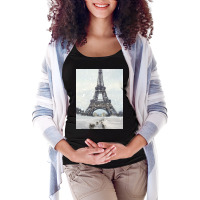 Paris Maternity Scoop Neck T-shirt | Artistshot