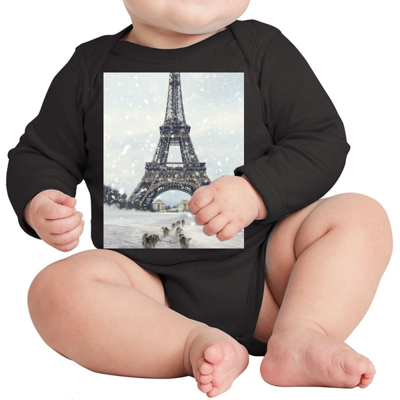 Paris Long Sleeve Baby Bodysuit by omerpsd | Artistshot