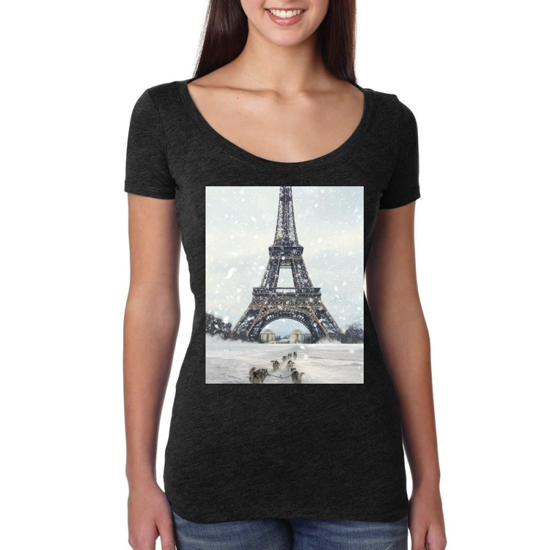 Paris Women's Triblend Scoop T-shirt by omerpsd | Artistshot