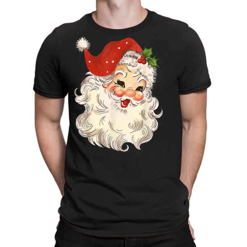 Pink Santa Retro Vintage Christmas T Shirt T-shirt | Artistshot