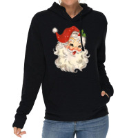 Pink Santa Retro Vintage Christmas T Shirt Lightweight Hoodie | Artistshot