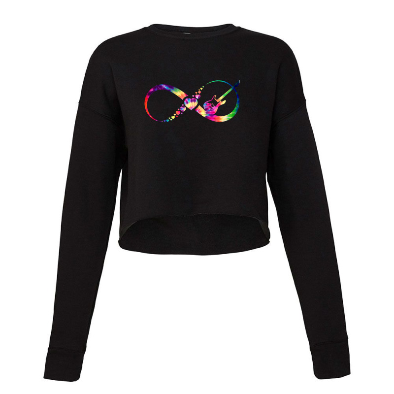 Electric Guitar Infinity Tie Dye Cropped Sweater by JessicaParadis | Artistshot