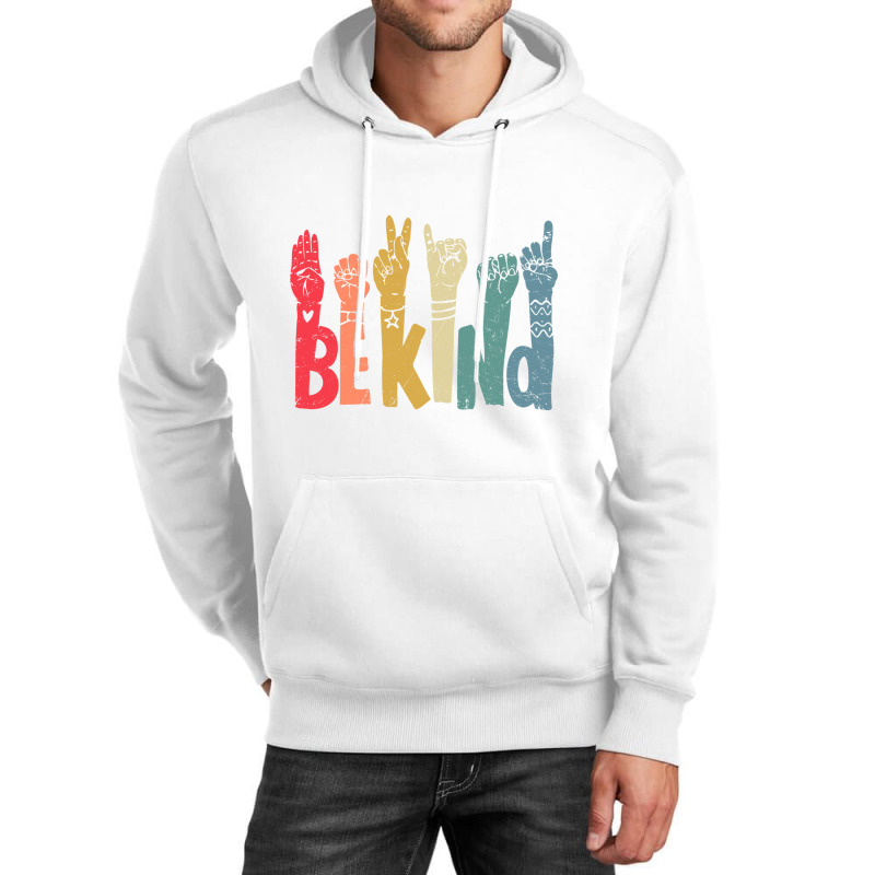 Unity Day Orange Be Kind Sign Language Hand Anti B Unisex Hoodie by ravand | Artistshot