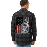 Knight Templar American Flag Crusader T Shirt Flannel Shirt | Artistshot