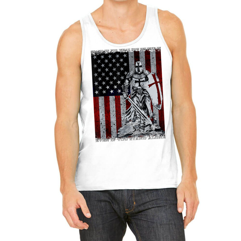 Knight Templar American Flag Crusader T Shirt Tank Top | Artistshot