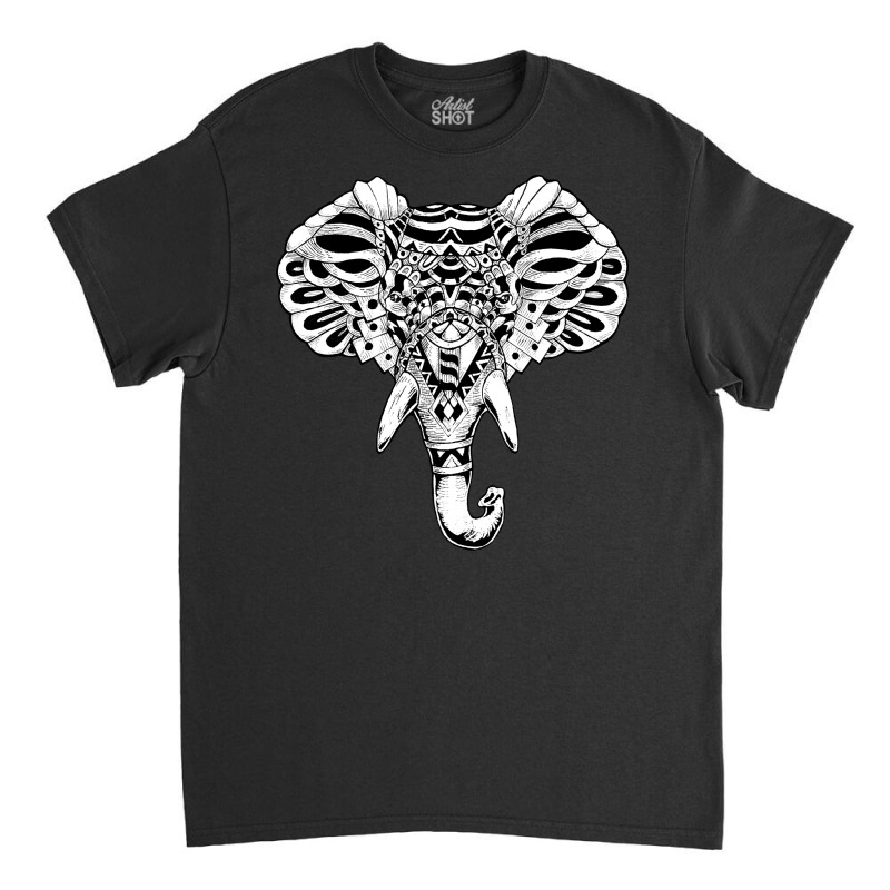 Elephant Ornate Classic T-shirt by polkam design | Artistshot