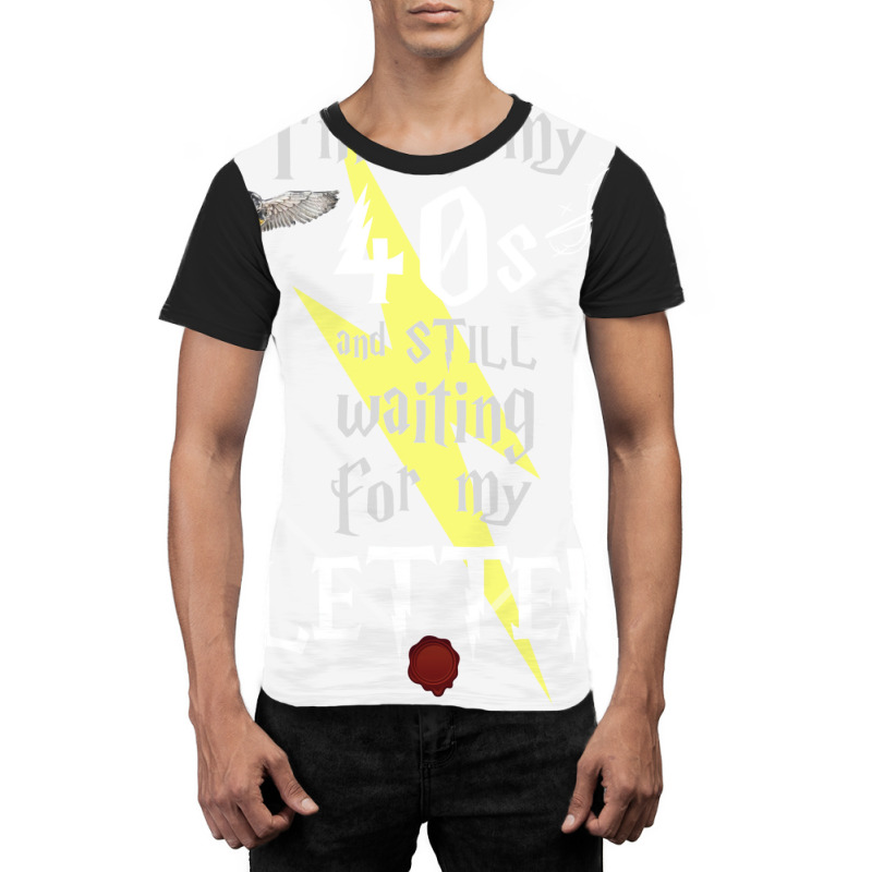 In My 40s Waiting For Magic   White Text 34 Graphic T-shirt by koromaqazit | Artistshot