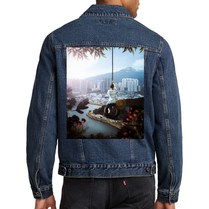 Hong Kong Park Men Denim Jacket by omerpsd | Artistshot