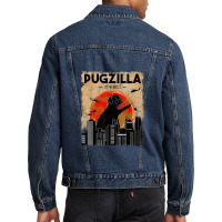 Funny Pug Tshirt, Pugzilla Tshirt, Funny Dog Pug Men Denim Jacket | Artistshot