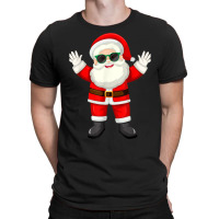 Retro Face Xmas Tee Santa Sunglasses Christmas Poo T-shirt | Artistshot