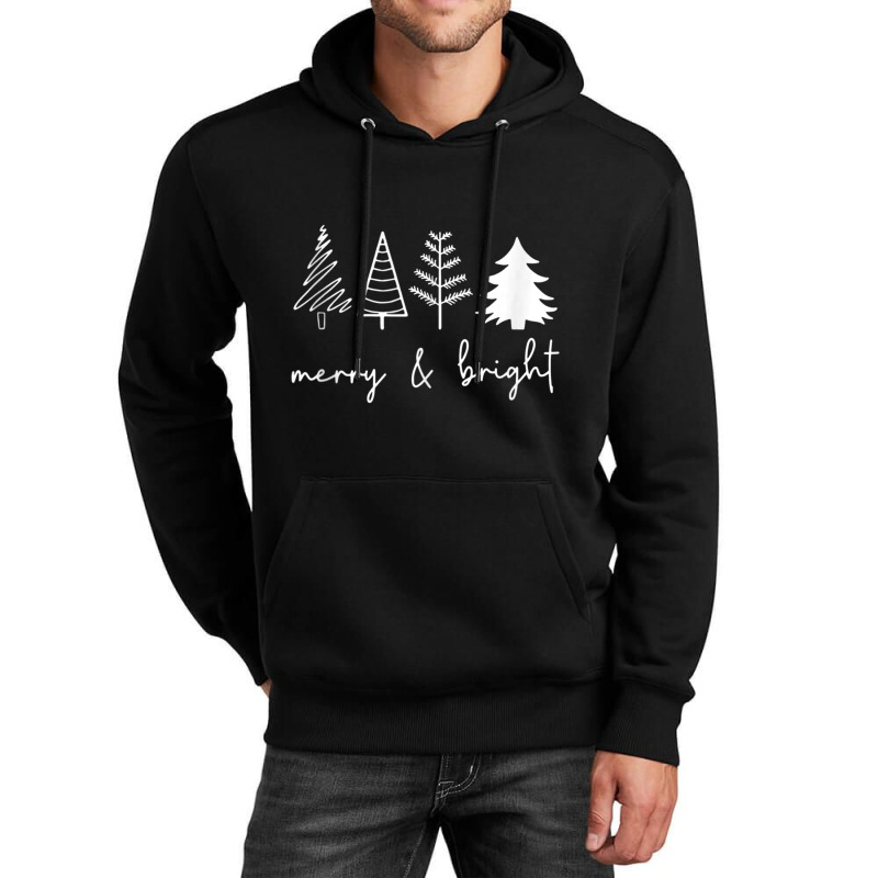 Merry And Bright Christmas Tree Tank Top Unisex Hoodie | Artistshot