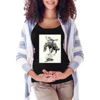 Rodeo Cowgirl Riding Bucking Horse T Shirt Maternity Scoop Neck T-shirt | Artistshot