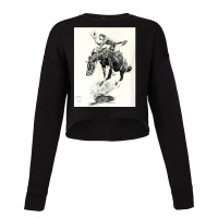 Rodeo Cowgirl Riding Bucking Horse T Shirt Cropped Sweater | Artistshot