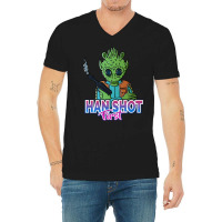 Han Shot First! V-neck Tee | Artistshot