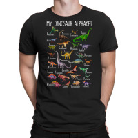 Types Of Dinosaurs Alphabet A Z Abc Dino Rex Ident T-shirt | Artistshot