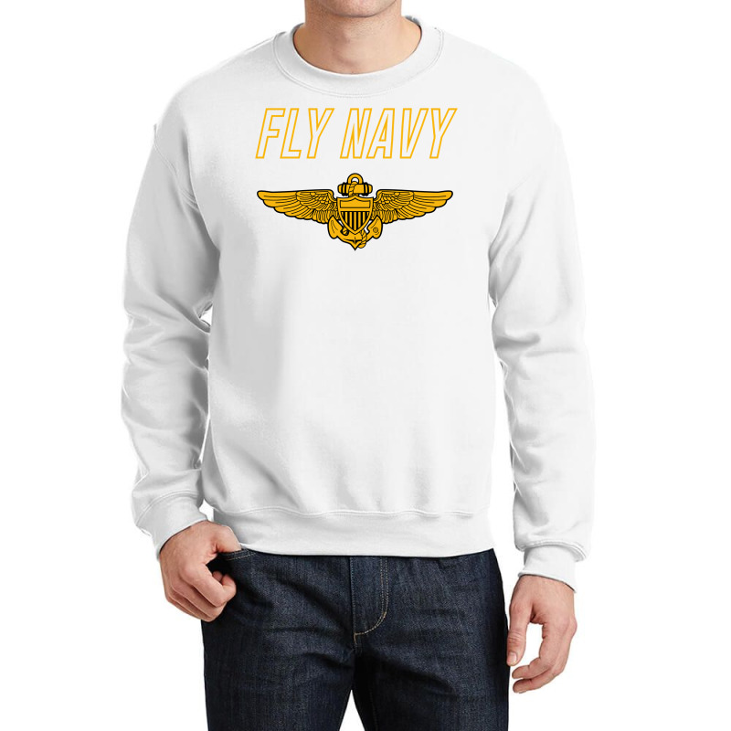 Fly Navy Sweatshirt Classic Navy Pilot Wings Sweat Crewneck Sweatshirt | Artistshot