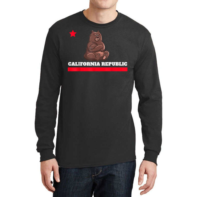 Funny California Republic State Flag Novelty Gift Long Sleeve Shirts | Artistshot