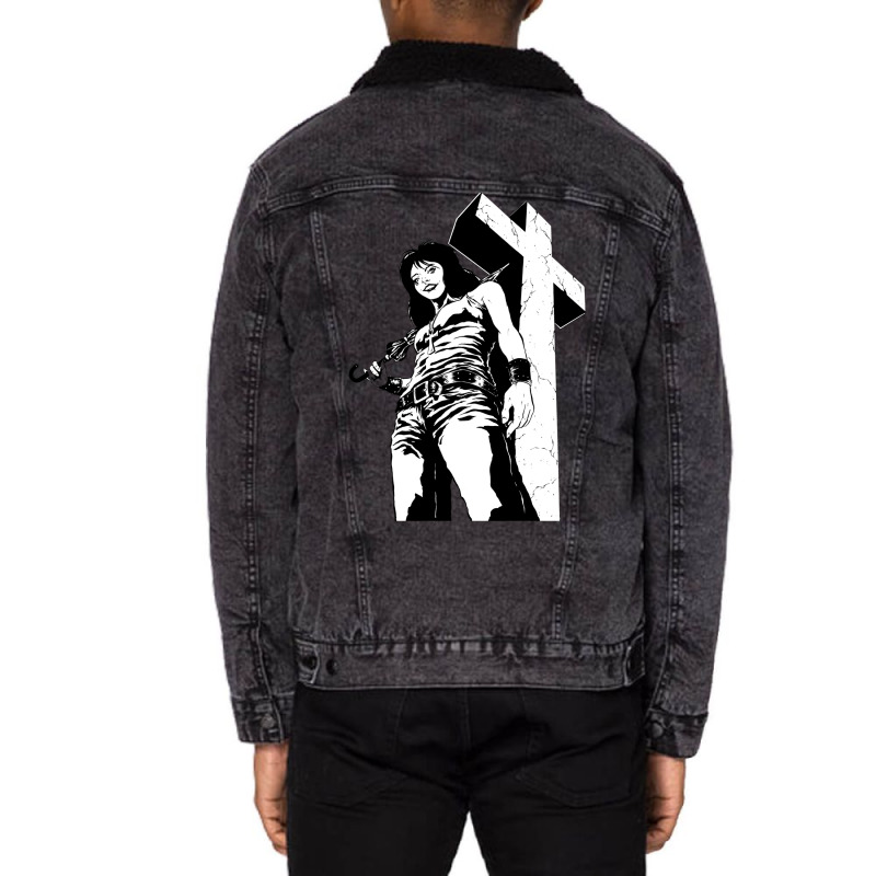 Death Unisex Sherpa-Lined Denim Jacket by lehnenbeytutl | Artistshot