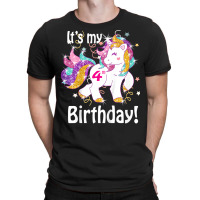 Kids Its My Birthday Shirt Girl Unicorn 4th (4 Yea T-shirt | Artistshot