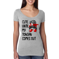 Funny Cute Until My Tongan Comes Out Pullover Hood Women's Triblend Scoop T-shirt | Artistshot